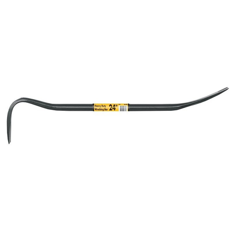 Vulcan BU-60X Wrecking Bar, 24 in L, Steel, Black, 7/8 in Dia
