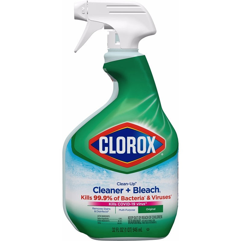 Clorox Clean-Up 31221 All-Purpose Cleaner Plus Bleach, 32 fl-oz Bottle, Original, Multi-Color