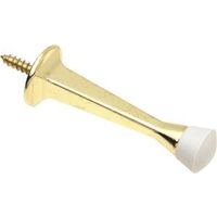 Square Taper Door Stop 3 Inch Bright Brass