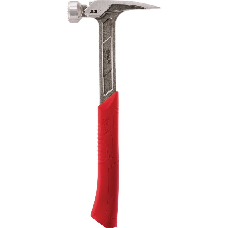 Milwaukee 48-22-9022 Hammer, 22 oz Head, Framing, Milled Face, Steel Head, 15 in OAL