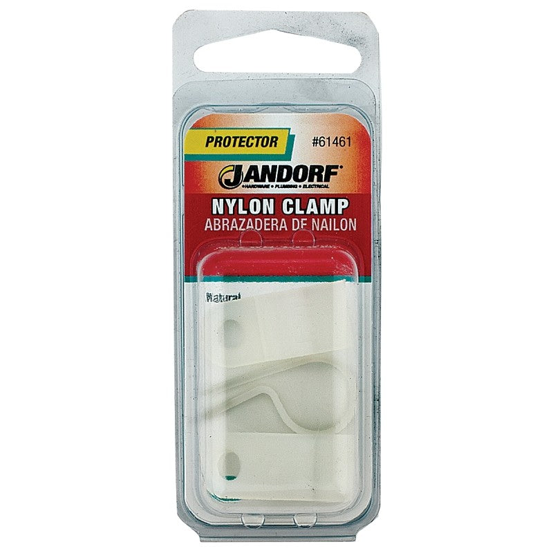Jandorf 61461 Cable Clamp, 1/2 in Max Bundle Dia, 1/2 in W, Nylon, Natural