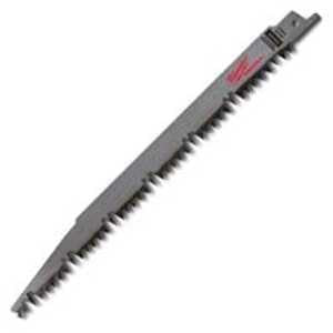 Milwaukee 48-00-1301 Reciprocating Saw Blade, Applicable Materials: Wood, 3/4 in W, 9 in L, 5 TPI