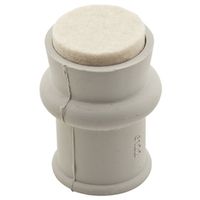 Flexi-Felt Tubular Leg Tips 7/8 Inch Round Oatmeal 4 Pack