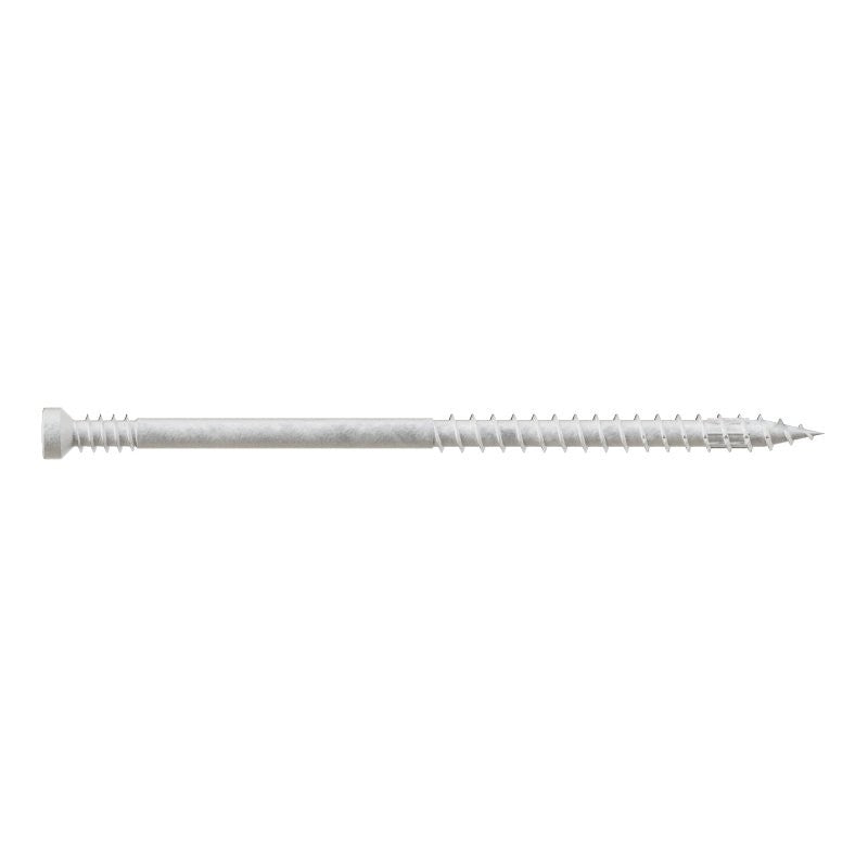 Simpson Strong-Tie FT07300R100W Screw, #7 Thread, 3 in L, Serrated Thread, Trim Head, 6-Lobe Drive, Saw Tooth Point