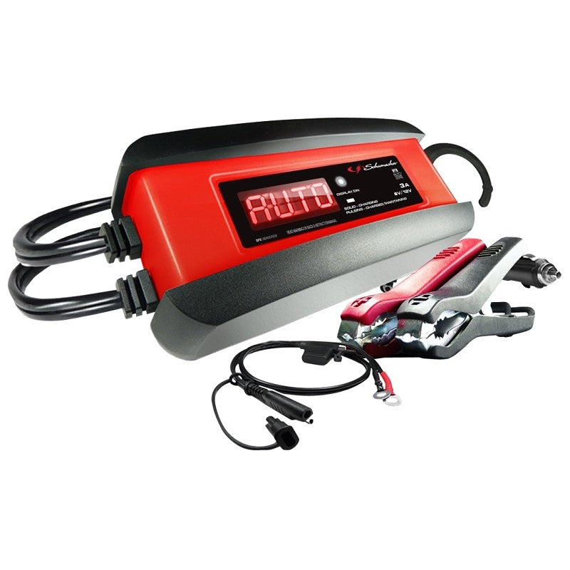 Schumacher SP1356 Battery Charger, 6/12 V Output, 2 A at 6 V, 3 A at 12 V Charge