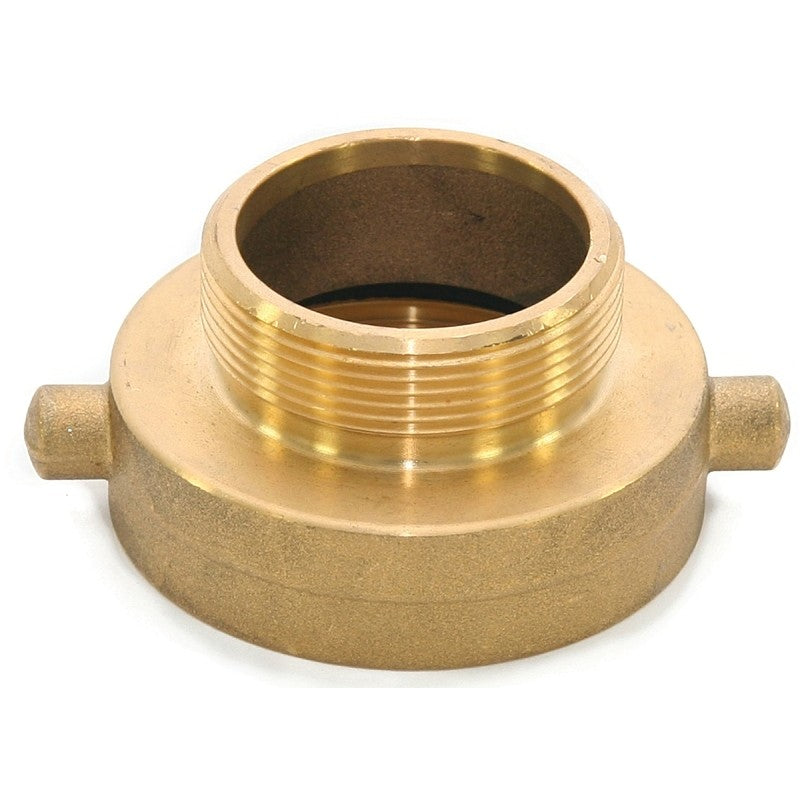 Abbott Rubber JBHA-075 Hydrant Adapter, 2-1/2 x 3/4 in, NST x GHT, Brass