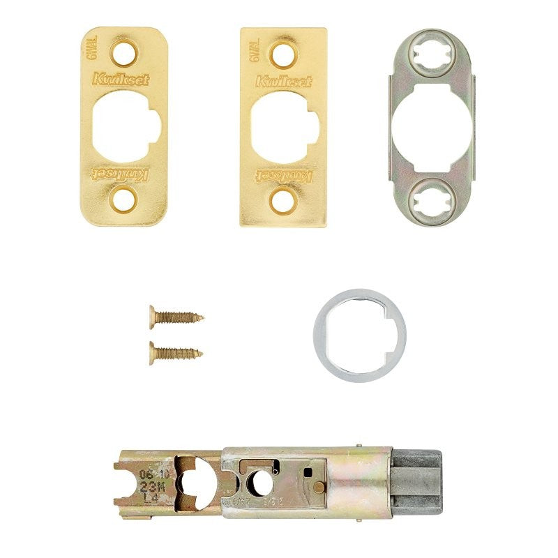 Kwikset 19845 6AL DL 3 Entry Door Latch, Polished Brass