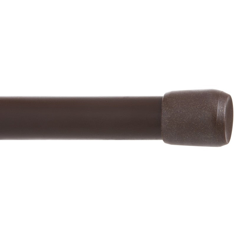Kenney KN620 Spring Tension Rod, 5/8 in Dia, 28 to 48 in L, Metal, Chocolate