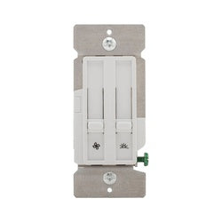 Eaton SDC15-W Dimmer and Fan Speed Controller, 1 -Pole, 120 V, White
