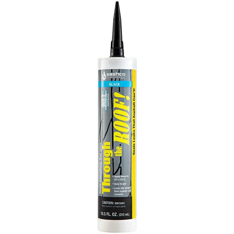 Sashco 14060 Roof Sealant, Black, 10.5 oz (Pack of 12)