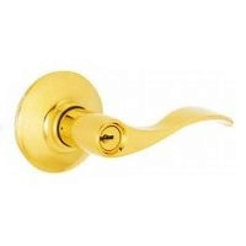 Schlage Accent Series F51A ACC 505 Entry Lever, Mechanical Lock, 1/2 in Projection, Bright Brass, Metal, Residential (Pack of 4)