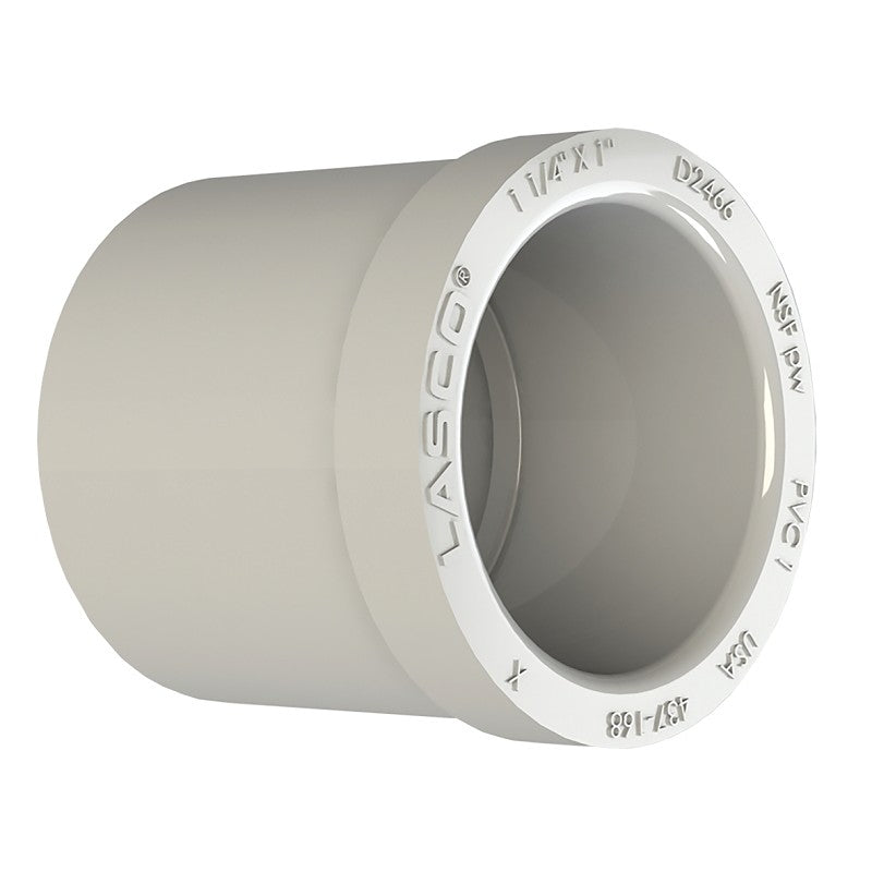 IPEX 435652 Reducing Bushing, 1-1/4 x 1 in, Spigot x Socket, White, SCH 40 Schedule, 150 psi Pressure