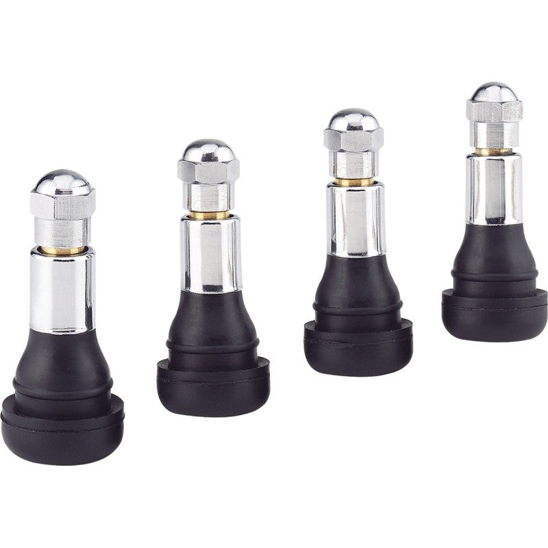 Genuine Victor M4134 Tire Valve, Rubber, Chrome