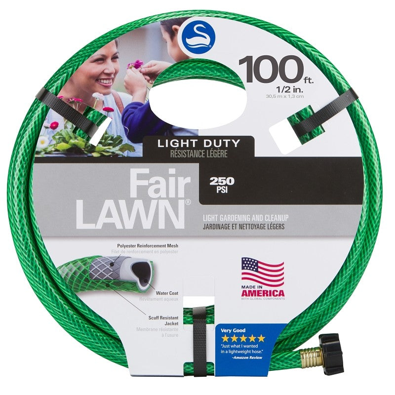 Swan SNFA12100 Garden Hose, 100 ft L, Plastic, Green