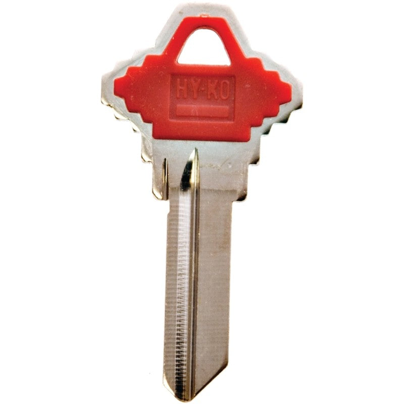 Hy-Ko 13005SC1PR Key Blank, Brass/Plastic, For: Schlage Cabinet, House Locks and Padlocks, Red (Pack of 5)