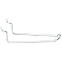 Loop Pegboard Hooks 4-1/2 Inch Zinc Plated Steel 2 Pack