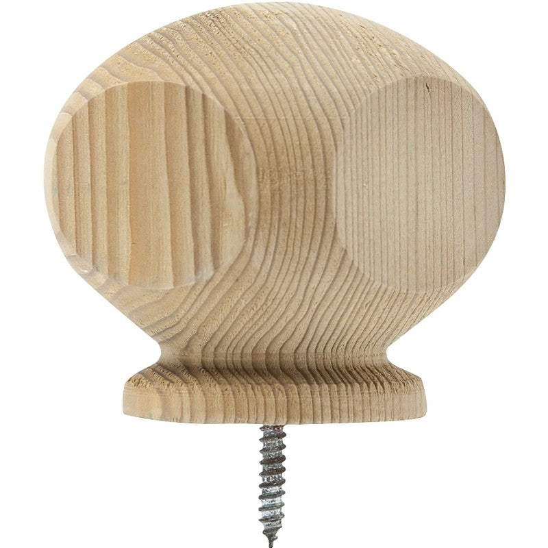 Waddell 112 Post Top, 3-1/2 in Dia, 3-1/4 in H, Contemporary, Pine (Pack of 10)