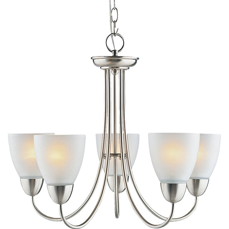 Boston Harbor A2242-6 Chandelier, 120 V, 60 W, 1-Tier, 5-Lamp, A19/CFL Lamp, Metal Fixture