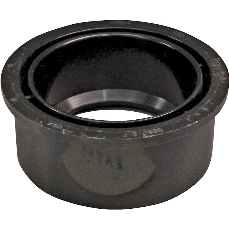 Canplas 102754BC Reducing Pipe Bushing, 3 x 2 in, Spigot x Hub, ABS, Black