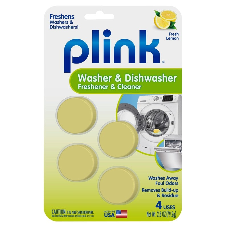 Plink PAL124T Dishwasher Freshener and Cleaner, Fresh Lemon, 2.8 oz Pack, Tablet