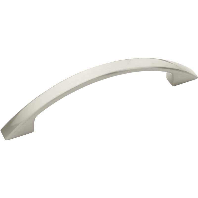 Amerock BP52996G10 Cabinet Pull, 4-13/16 in L Handle, 1-1/16 in Projection, Zinc, Satin Nickel, 1/PK