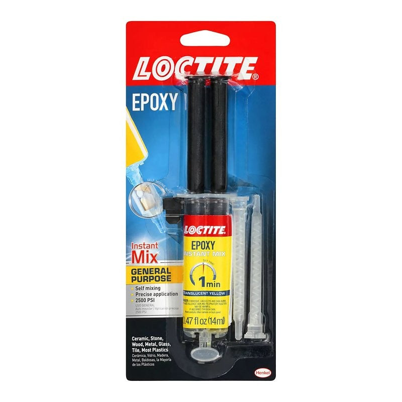 Loctite INSTANT MIX 1366072 Epoxy, Colorless/Light Yellow, Liquid, 0.47 fl-oz Carded (Pack of 6)
