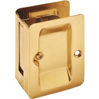 Passage Not Pull 2-1/4 By 3-1/4 By 1-3/8 Inch Polished Brass