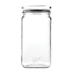 Ball 2133566 Stack and Store Jar, 9.9 Cup, Glass, 4.8 in L, 4.8 in W, 9.8 in H (Pack of 3)