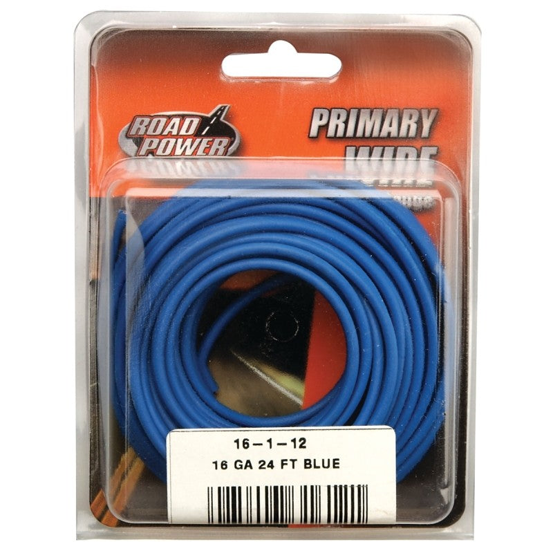 Road Power 55668233/16-1-12 Electrical Wire, 16 AWG Wire, 1-Conductor, 25/60 VAC/VDC, Copper Conductor, Blue Sheath