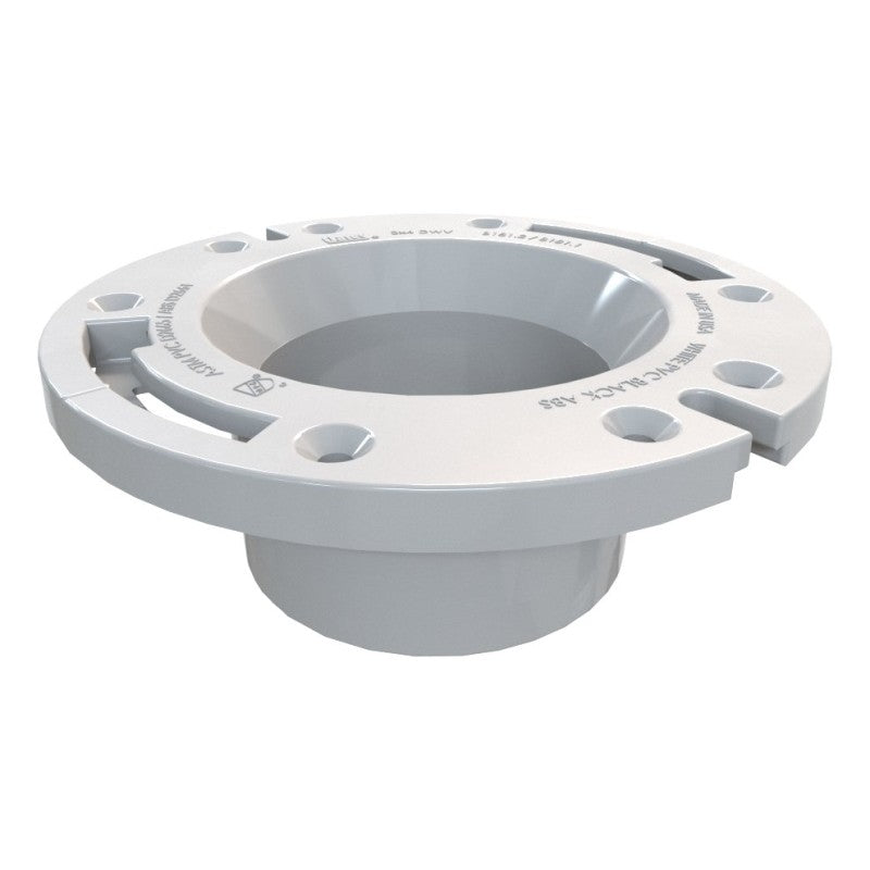 Oatey 43503 Closet Flange, 2.36 in W Dimensions, 3, 4 in Connection, PVC, White, For: Most Toilets