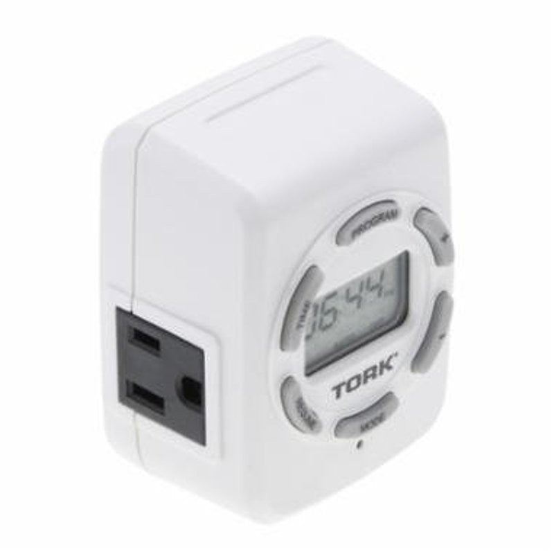 Tork 458Z Astronomic Timer, 15 A, 7 Cycles, Digital Switch, 1 min to 7 days Time Setting, Digital Display, White