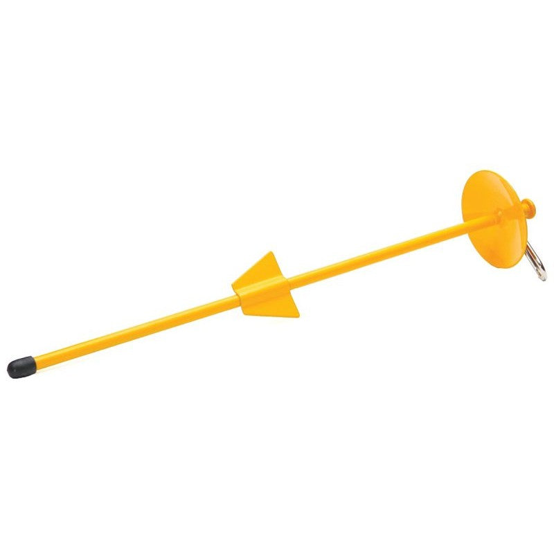 Boss Pet Dome 01310 Tie-Out Stake, 21 in L Belt/Cable, Steel, Bright Yellow