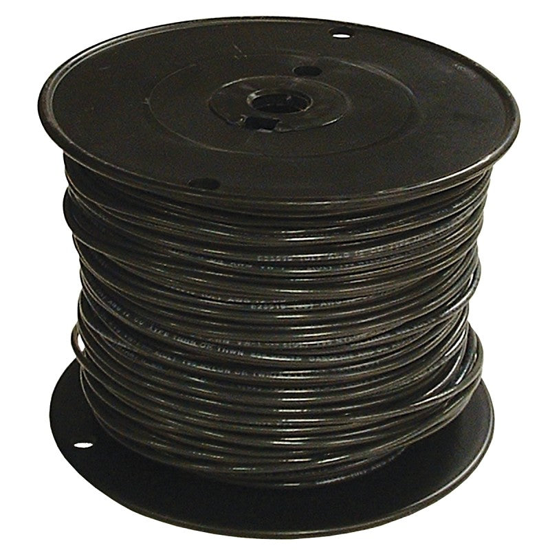 Southwire 12BK-SOLX500 Series Building Wire, Black Sheath, 12 AWG Wire, 1-Conductor, 500 ft L, Copper Conductor