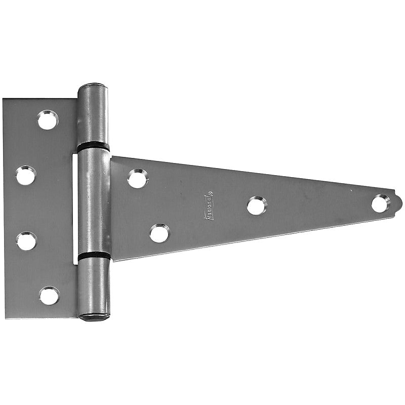 National Hardware 285 Series N342-816 Tee Hinge, Extra-Heavy, 6 in H Dimensions, Stainless Steel, Tight Pin