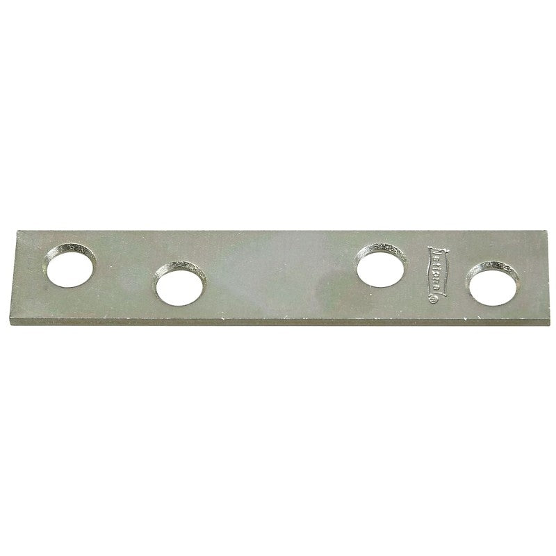 National Hardware N272-724 Mending Brace, 3 in L, 5/8 in W, Steel, Zinc, Screw Mounting (Pack of 40)