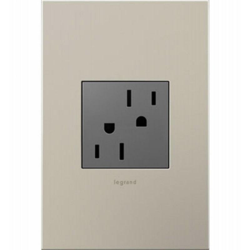 Pass & Seymour adorne Series ARTR152M4 2-Module Outlet, Brass/Polycarbonate/Steel, Magnesium, 2-Pole, Wall Mounting