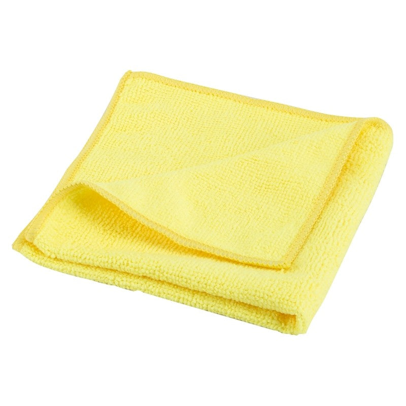 Simple Spaces OG003 Cleaning Cloth, 12 in L, 12 in W, Microfiber, Yellow (Pack of 12)