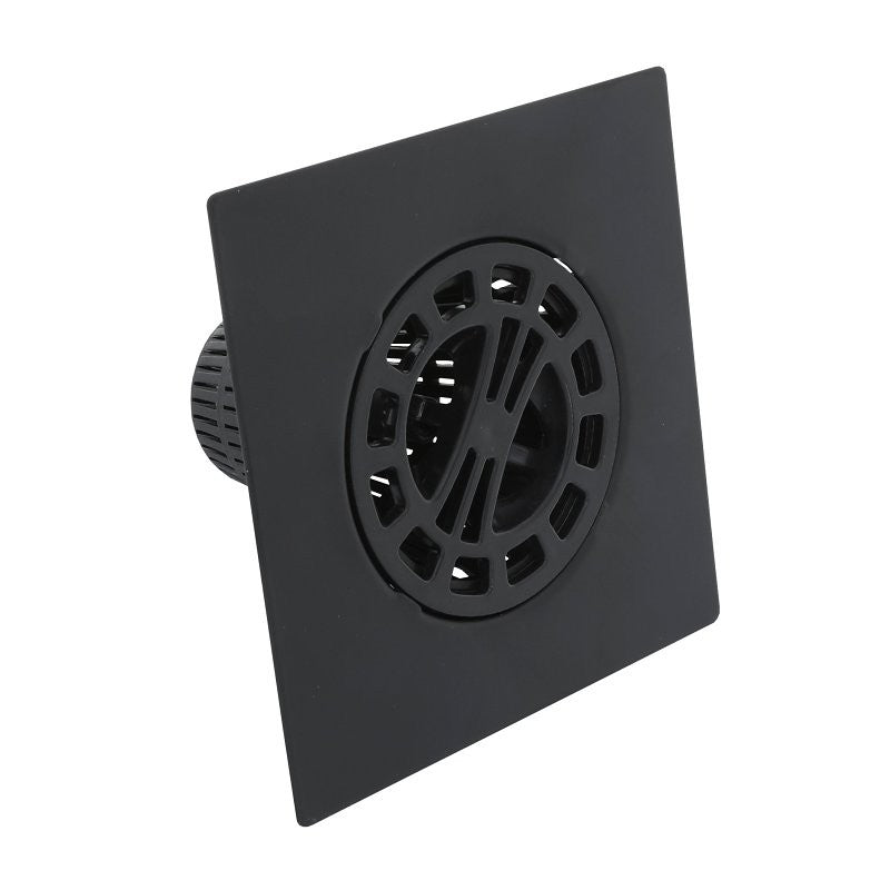Danco 11087 Square Hair Catcher, Plastic/Stainless Steel, Matte Black, For: 3 in Standard Shower Stall Drain