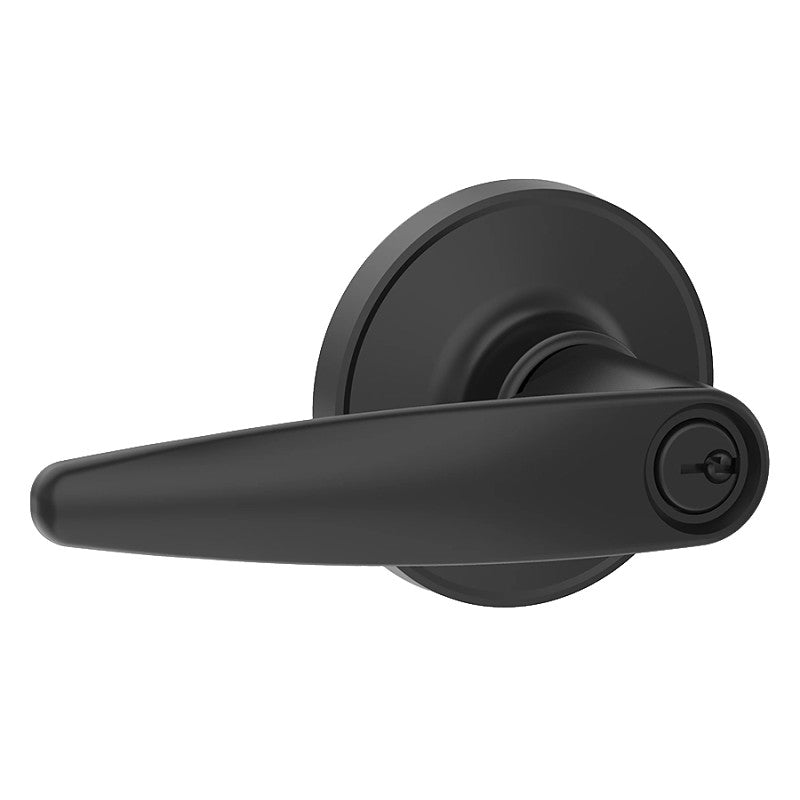 Schlage J Series J54 DOV 622 Entry Lever, Mechanical Lock, Matte Black, Metal, Residential, 7/8 in Housing Dia, 1/BX