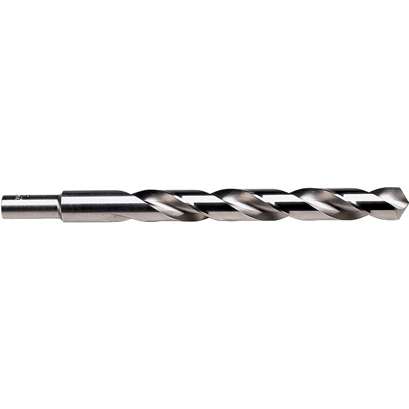 Irwin 73830 Jobber Drill Bit, 15/32 in Dia, 5-3/4 in OAL, Spiral Flute, 2-Flute, 15/32 in Dia Shank, Reduced Shank, HSS