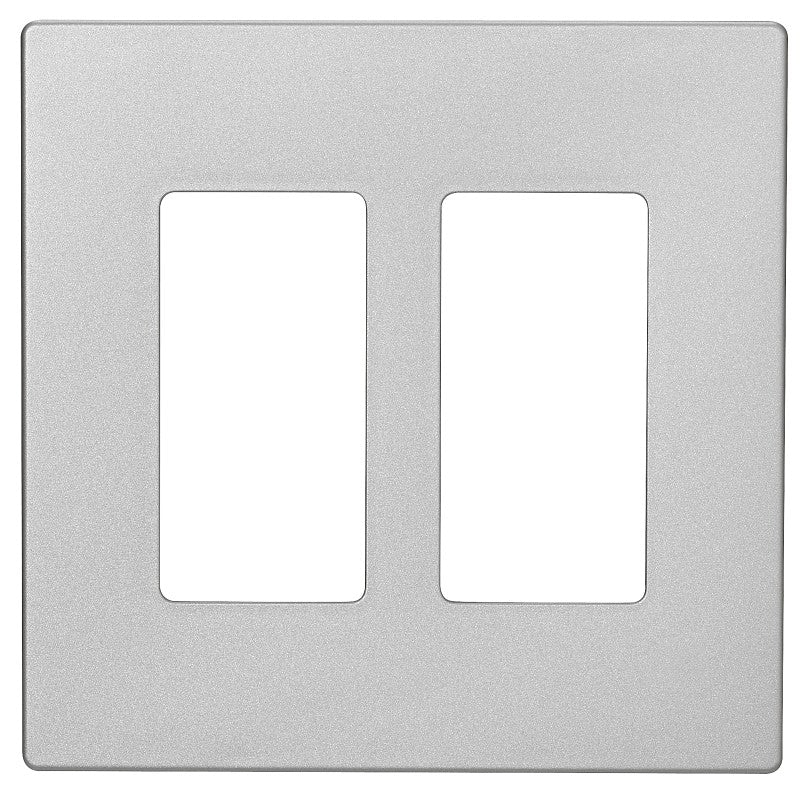 Eaton Cooper Wiring PJ PJS262SG-SP-L Wallplate, 4.87 in L, 4.94 in W, 2 -Gang, Polycarbonate, Silver Granite (Pack of 6)