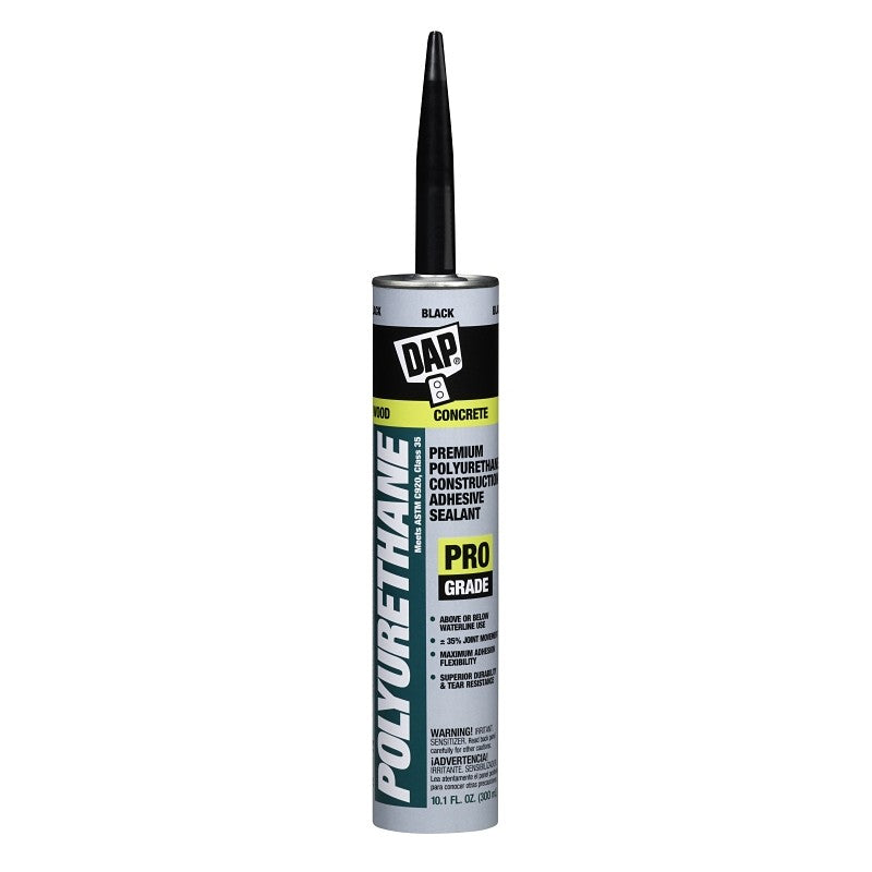 DAP 18816 Sealant, Black, 4 to 7 Days Curing, 10.1 fl-oz Cartridge