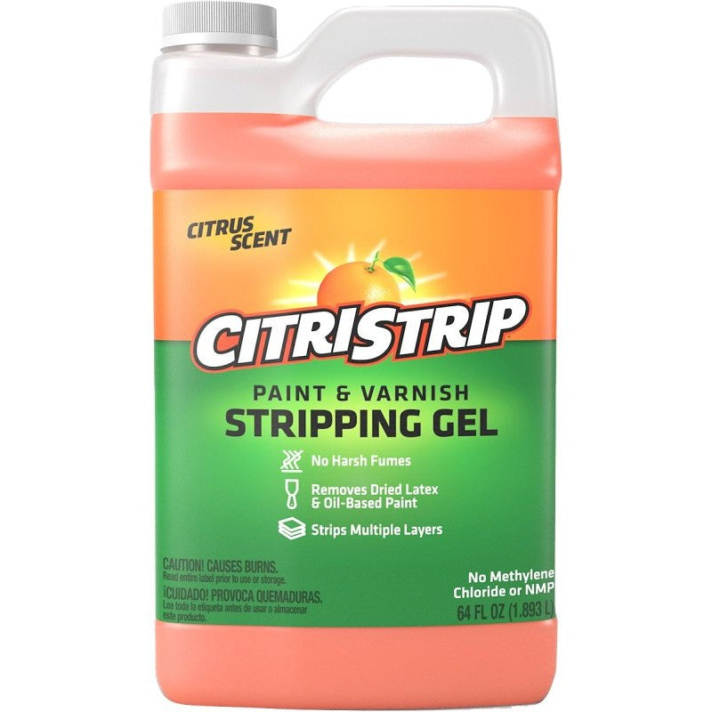 Citristrip HCSG803 Paint and Varnish Stripping Gel, Orange, 0.5 gal, Bottle, Liquid (Pack of 4)