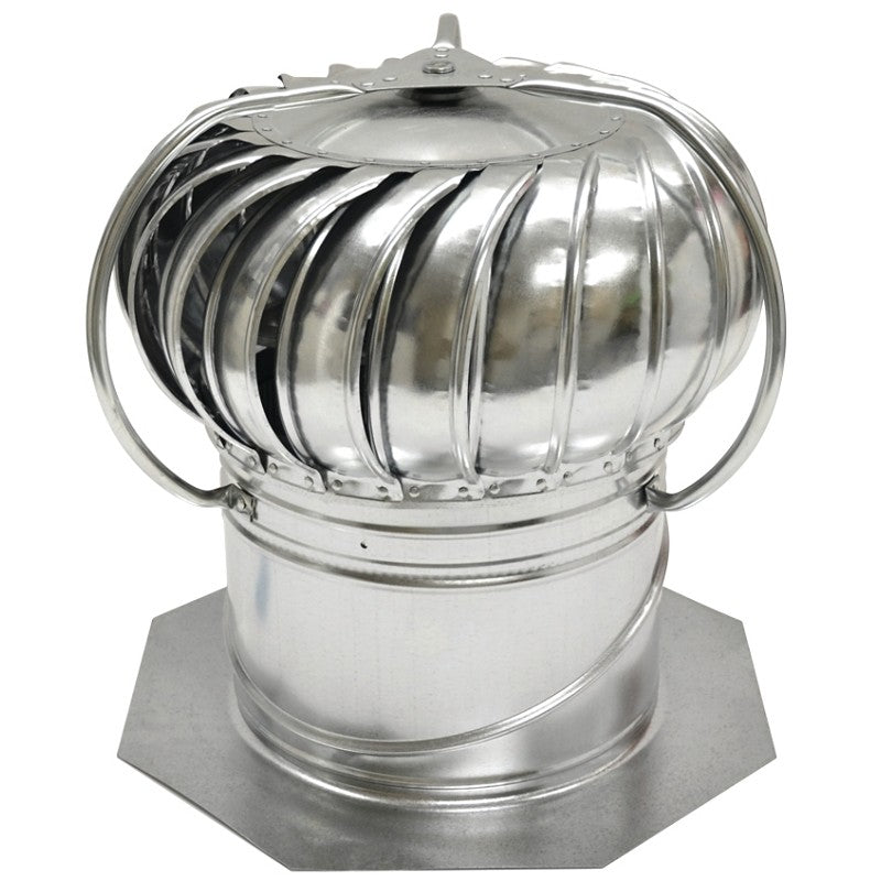 Master Flow GC12E Rotary Turbine Ventilator, External, 12 in Dia Throat, Steel, Mill