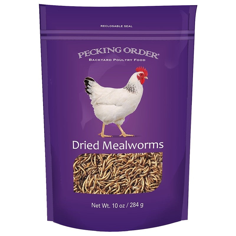 Pecking Order 009330 Chicken Mealworm Treat, 10 oz Bag