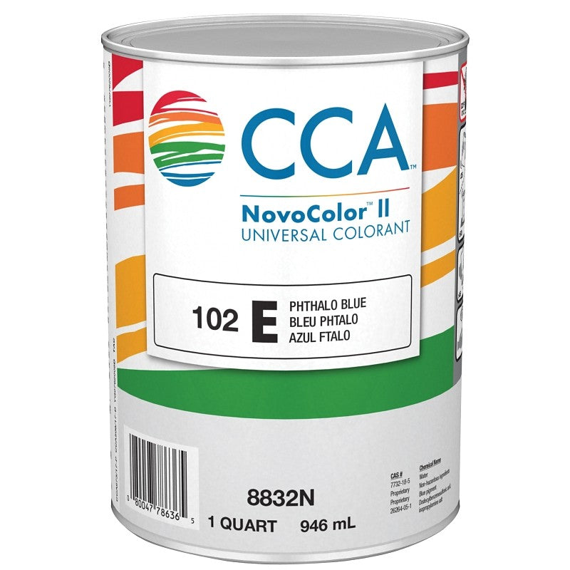 CCA NovoColor II Series 076.008832N.005 Universal Colorant, Phthalo Blue, Liquid, 1 qt