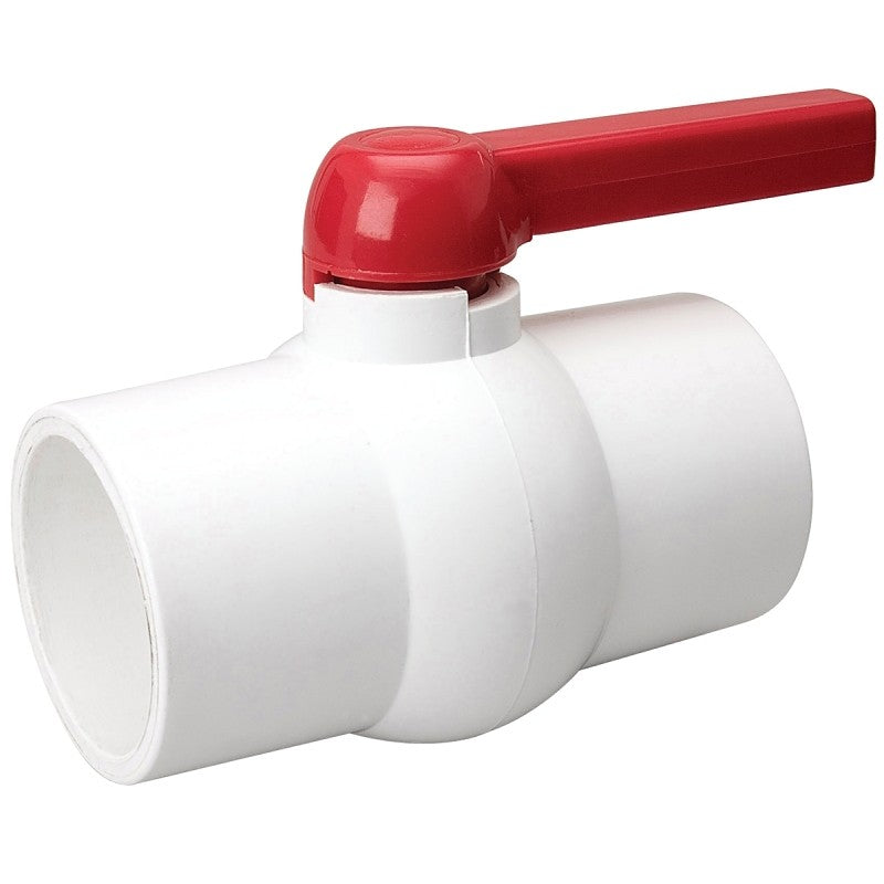B & K 107-640 Ball Valve, 3 in Connection, Compression, 150 psi Pressure, Manual Actuator, PVC Body