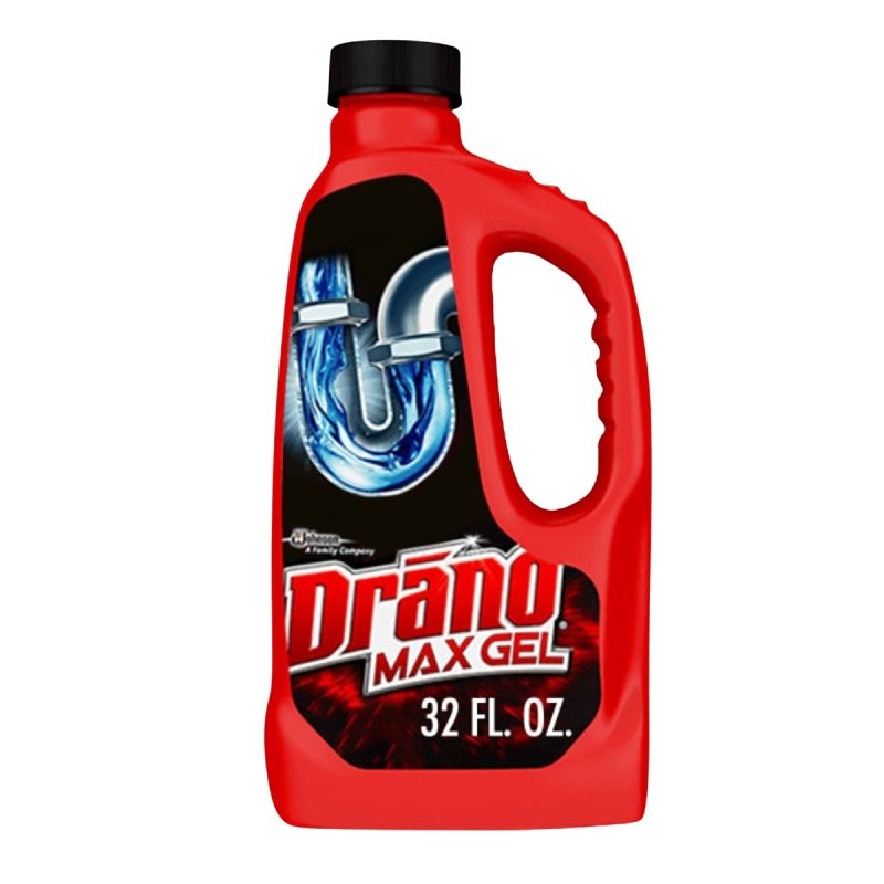 Drano Max Gel 00117 Clog Remover, Liquid, Natural, Bleach, 32 oz Bottle (Pack of 12)