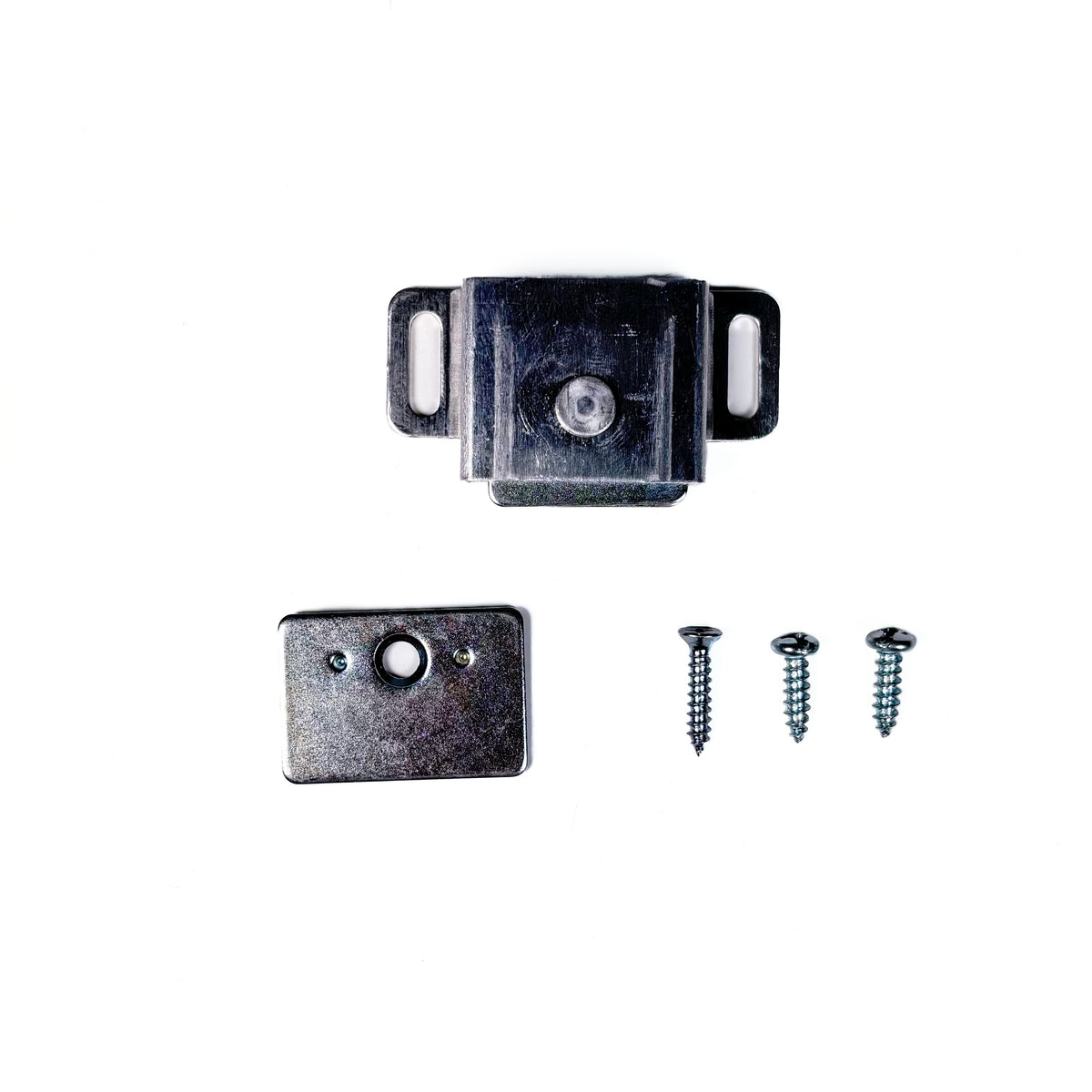 Magnetic Cabinet Catch Clear Coated Aluminum Finish