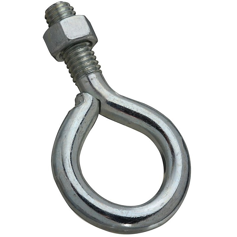 National Hardware N221-259 Eye Bolt, 3/8-16 Thread, 1 in L Thread, 1 in ID Dia Eye, 1.35 in L Shank, 160 lb Working Load (Pack of 10)